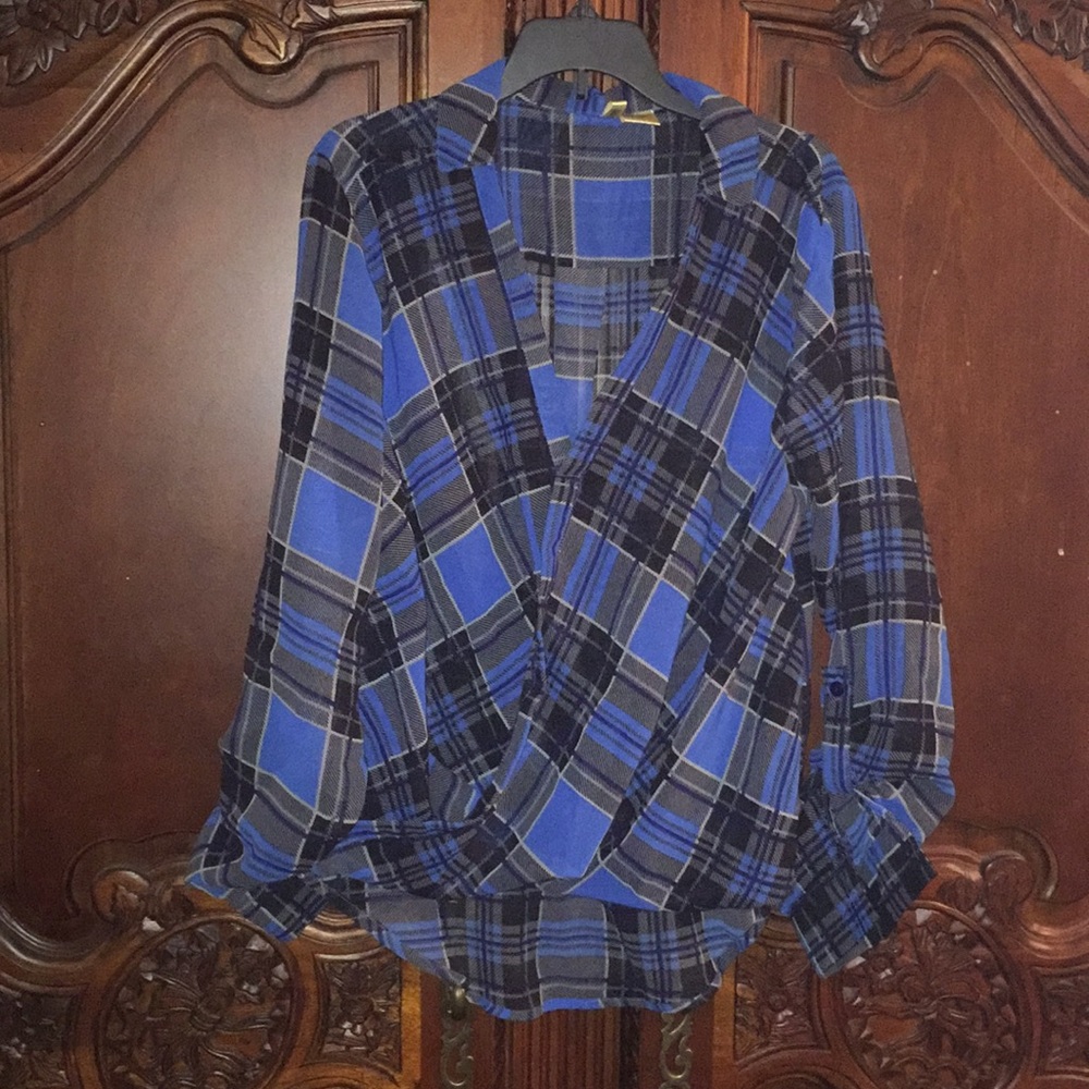 Sheer Plaid Shirt